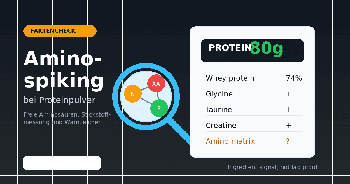 Aminospiking bei Proteinpulver: Warnzeichen in der Zutatenliste