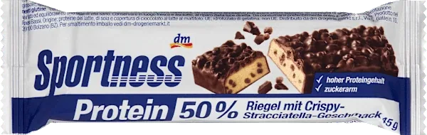 Sportness Proteinriegel 50% – Crispy Stracciatella