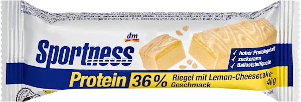 Sportness Proteinriegel – Lemon Cheesecake