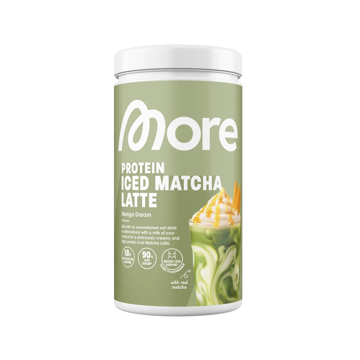 More Protein Iced Matcha Latte – Mango Dream